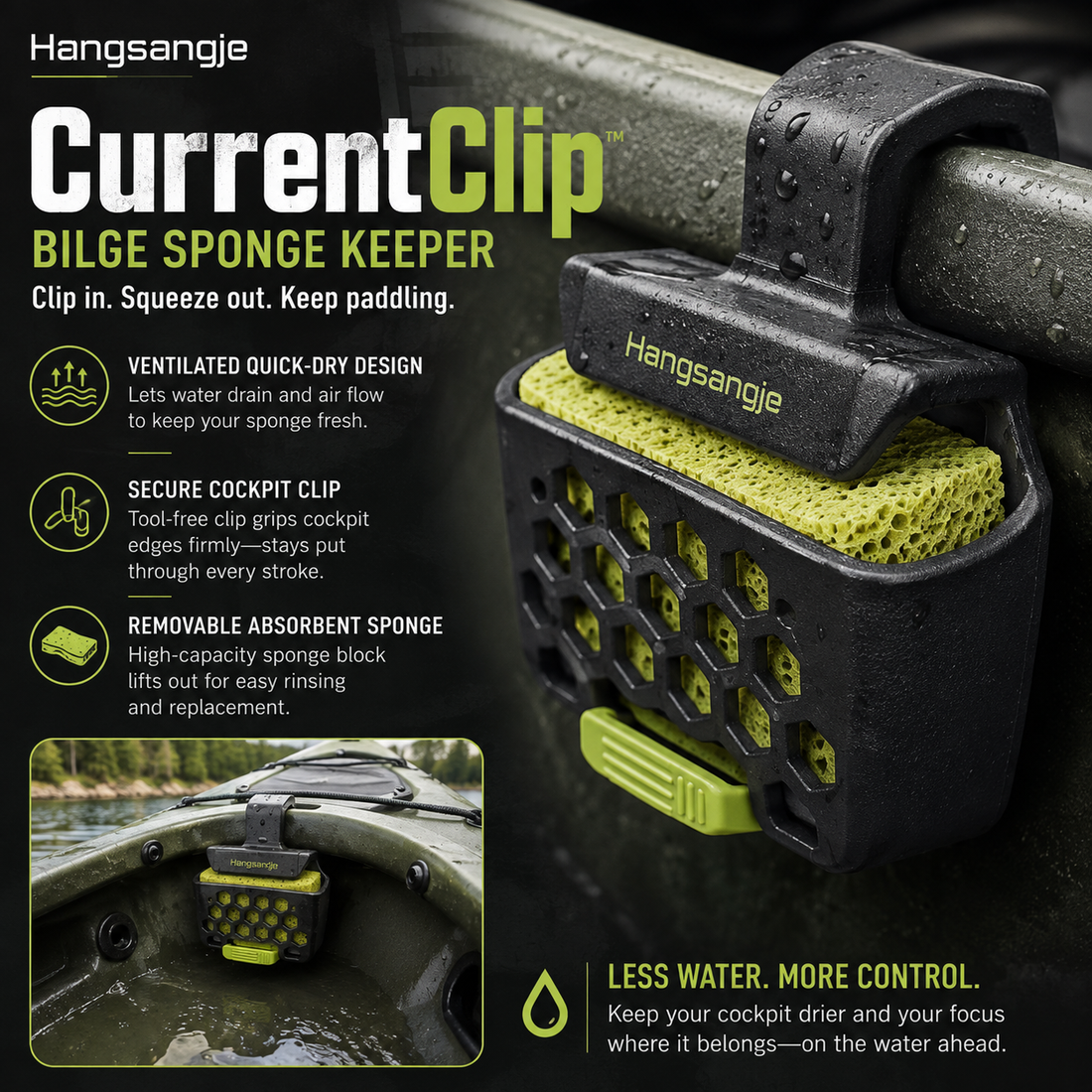 Hangsangje™ CurrentClip Bilge Sponge Keeper