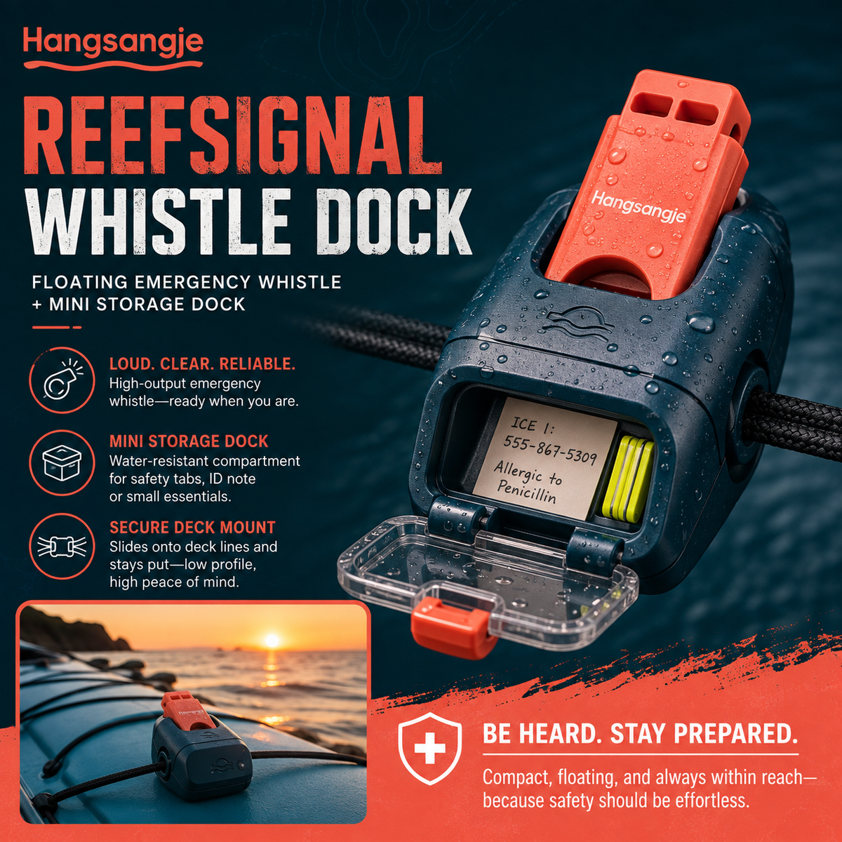 Hangsangje™ ReefSignal Whistle Dock