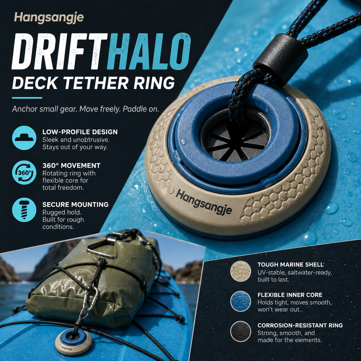 Hangsangje™ DriftHalo Deck Tether Ring